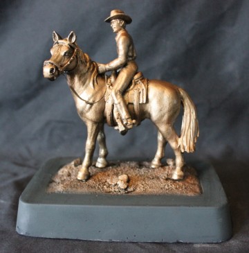 Western-paard met ruiter