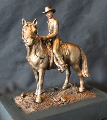 Western-paard met ruiter