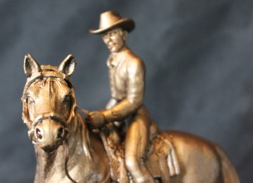 Western-paard met ruiter