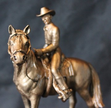 Western-paard met ruiter