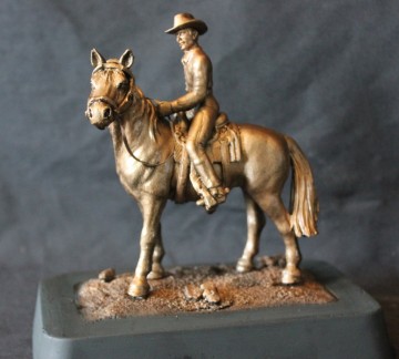 Western-paard met ruiter