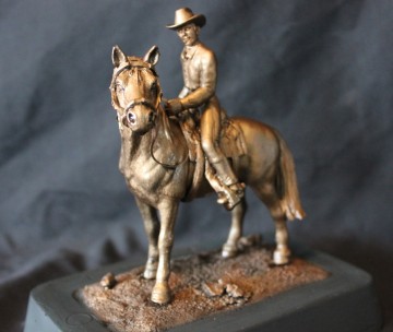 Western-paard met ruiter