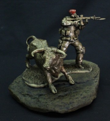 Bravo-Cie Stier met infanterist "versus Rothuis"