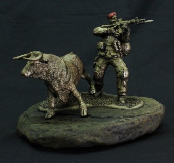 Bravo-Cie Stier met infanterist "versus Rothuis"