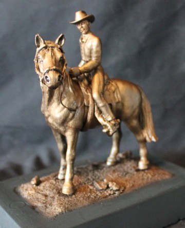 Western-paard met ruiter