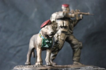 C-Cie Tijger met Infanterist