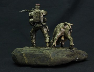 Bravo-Cie Stier met infanterist "versus Rothuis"