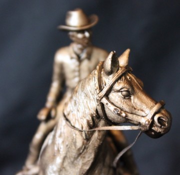 Western-paard met ruiter