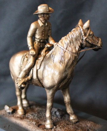 Western-paard met ruiter