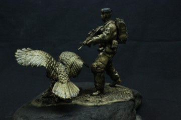 B-cie Infanterist met adelaar