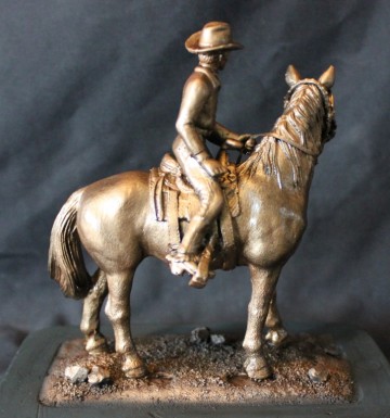 Western-paard met ruiter