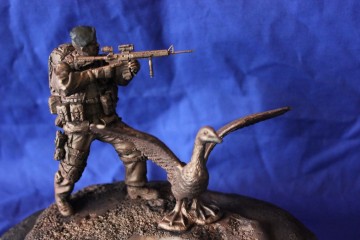 A-Cie Gans met Infanterist