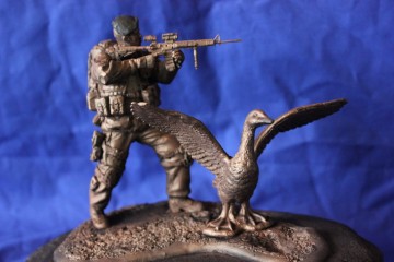 A-Cie Gans met Infanterist