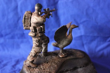 A-Cie Gans met Infanterist