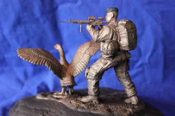 A-Cie Gans met Infanterist