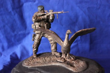 A-Cie Gans met Infanterist